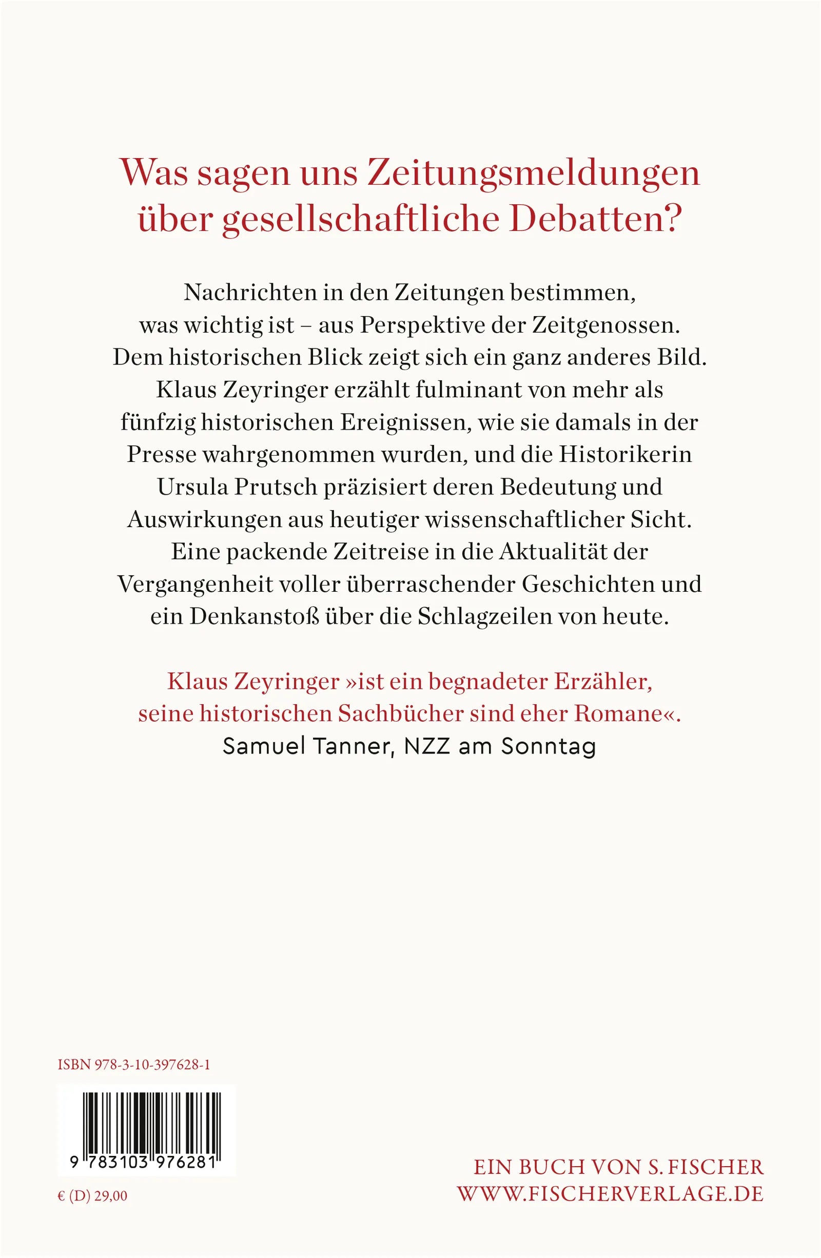 Buchrückseite von 'Breaking News' mit Klappentext - Gebundene Ausgabe