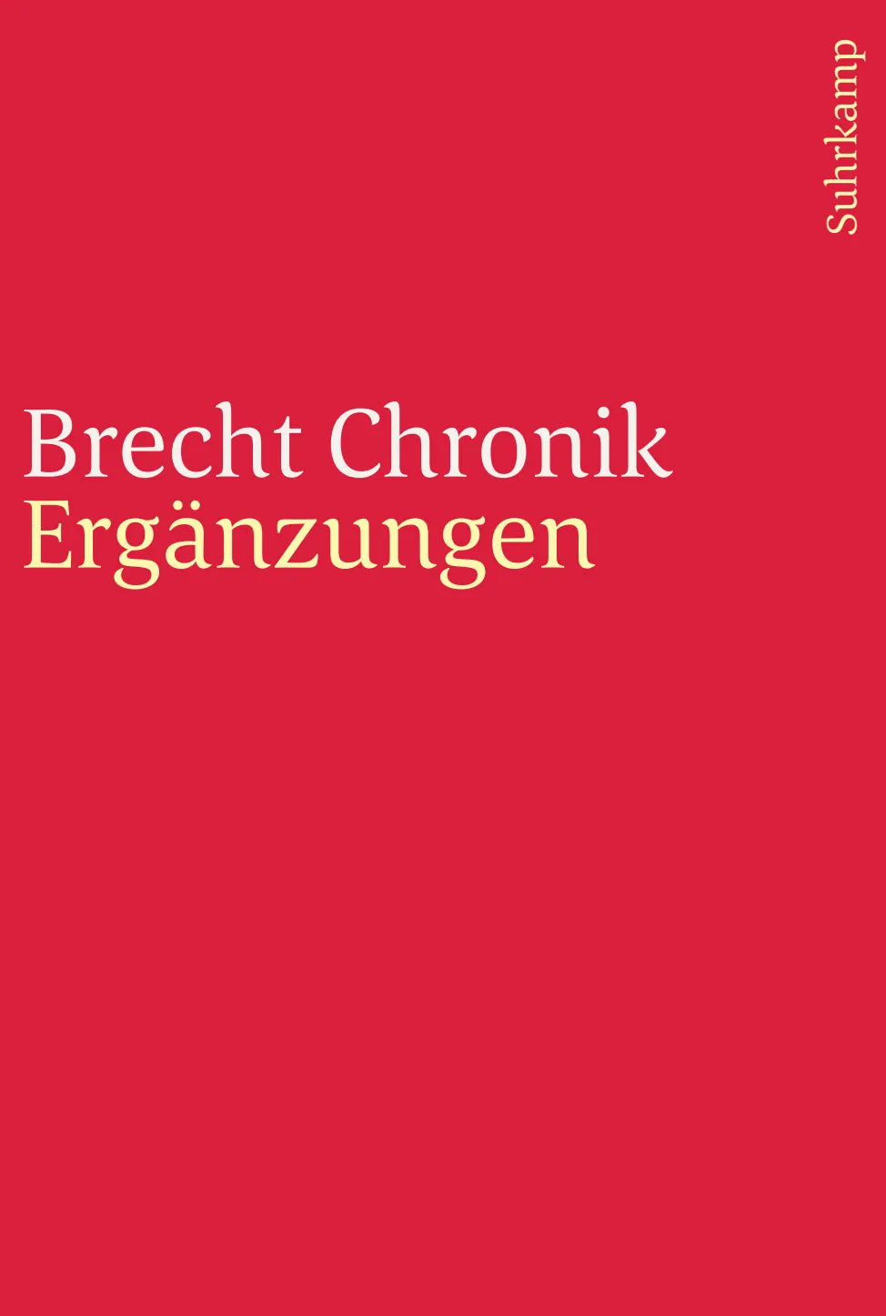Buchcover von 'Brecht Chronik 1898–1956' - Taschenbuch von Werner Hecht