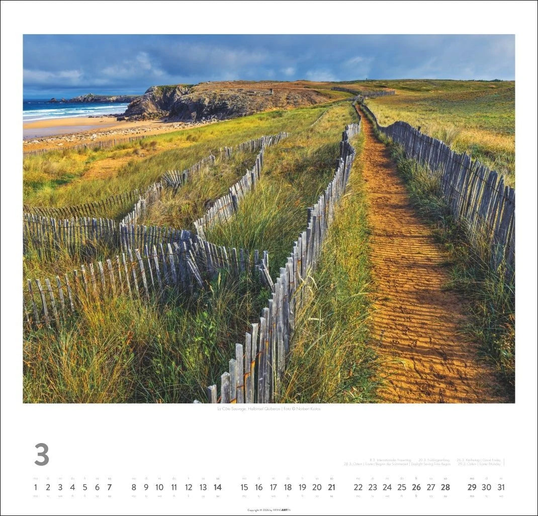 Bretagne Kalender 2027 - Stürmische Romantik – Ansicht