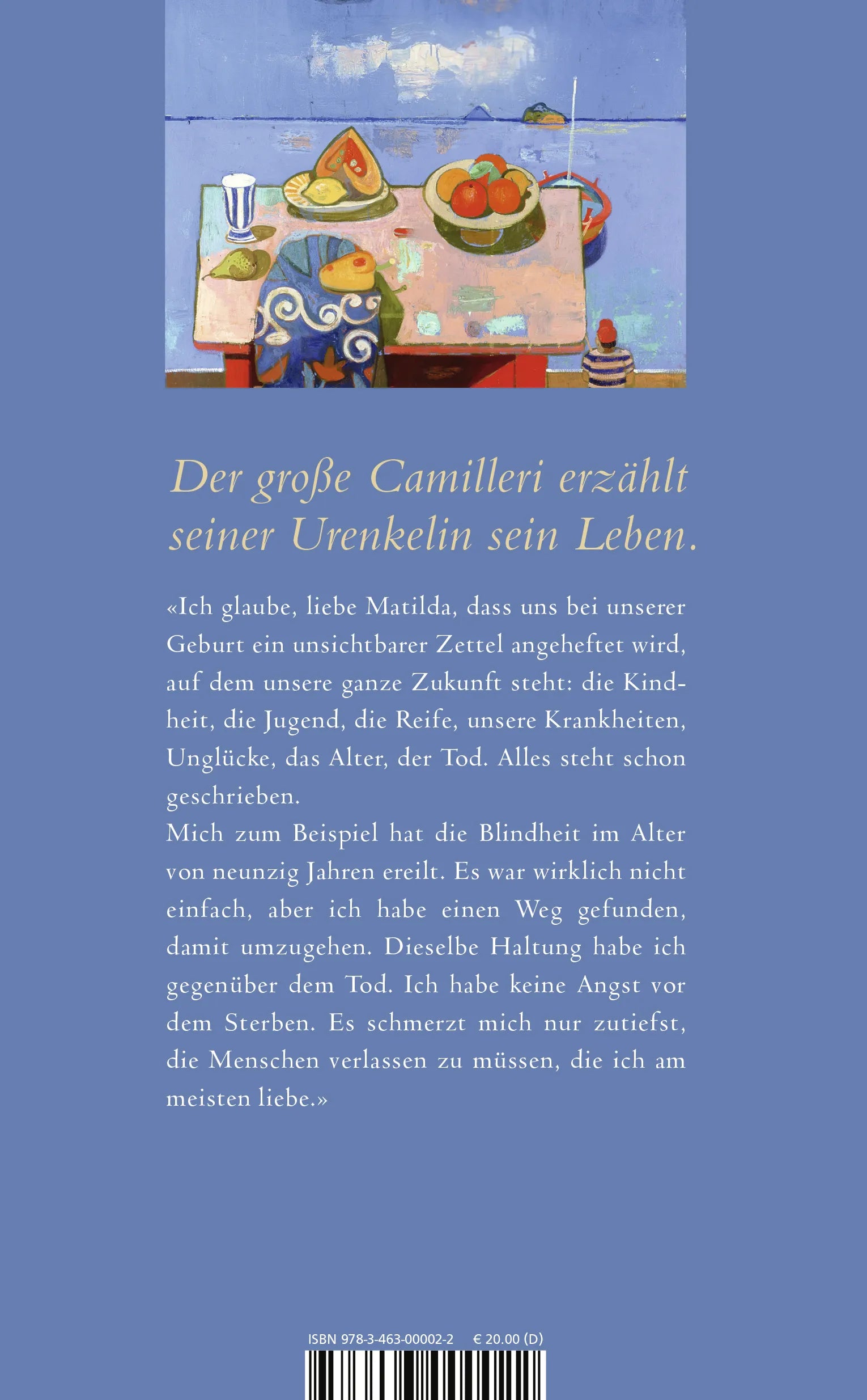 Buchrückseite von 'Brief an Matilda' mit Klappentext - Gebundene Ausgabe