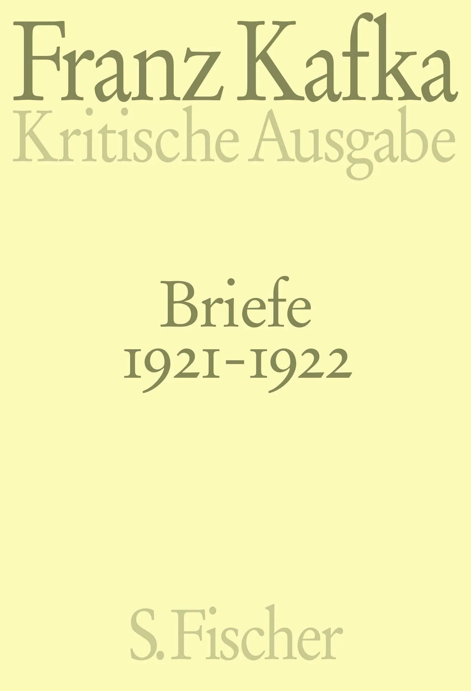 Buchcover von 'Briefe 1921-1922' - Gebundene Ausgabe von Franz Kafka