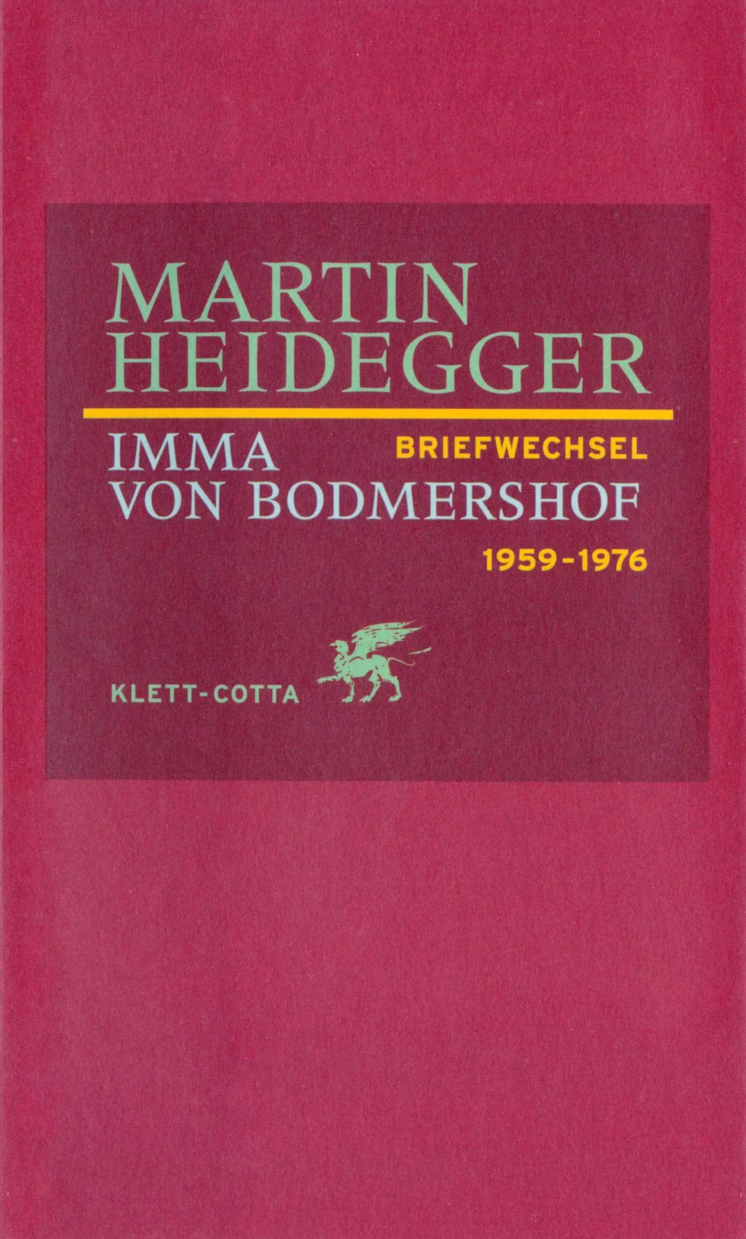 Buchcover von 'Briefwechsel 1959-1976' - Gebundene Ausgabe von Martin Heidegger