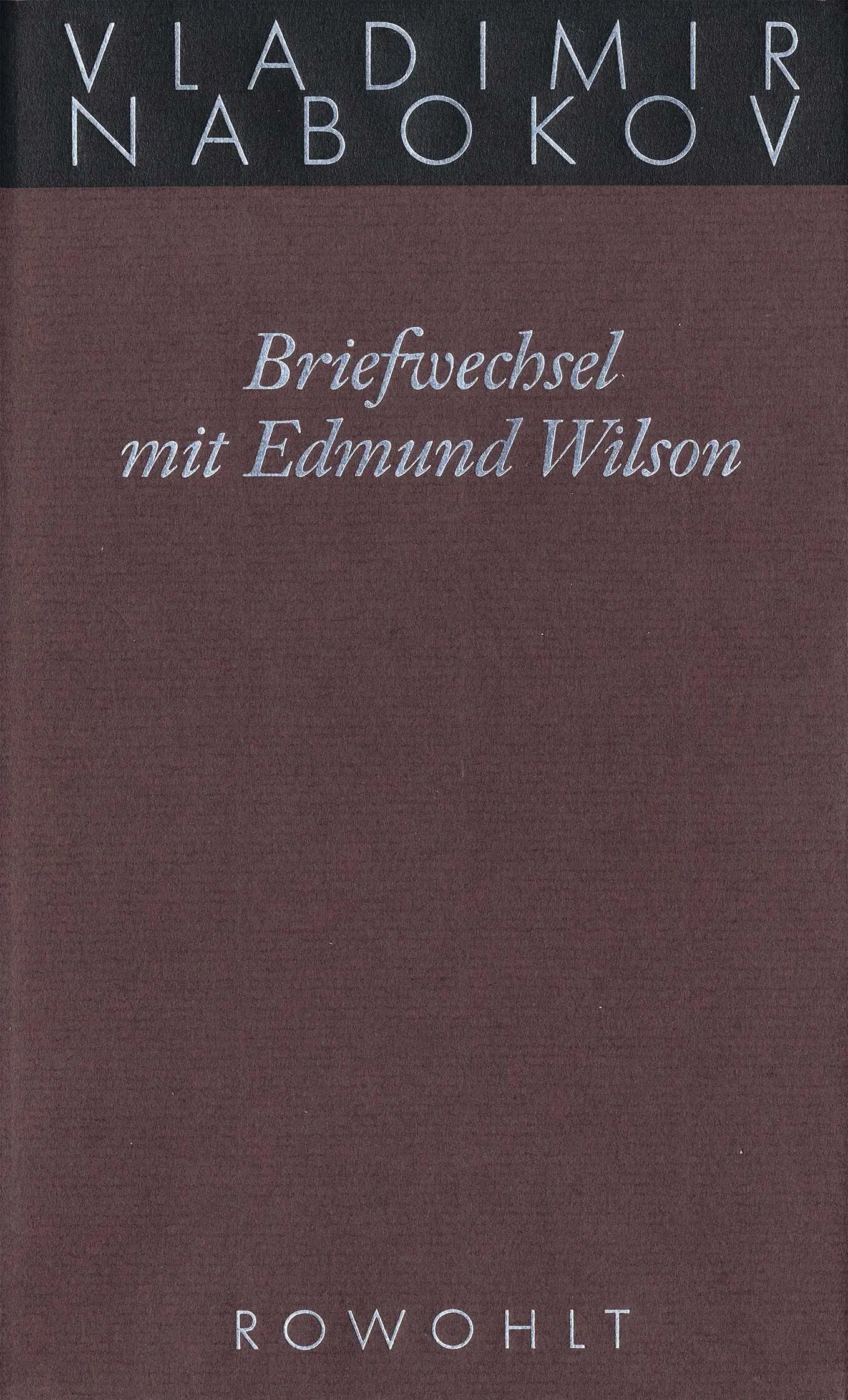 Buchcover von 'Briefwechsel mit Edmund Wilson' - Gebundene Ausgabe von Vladimir Nabokov
