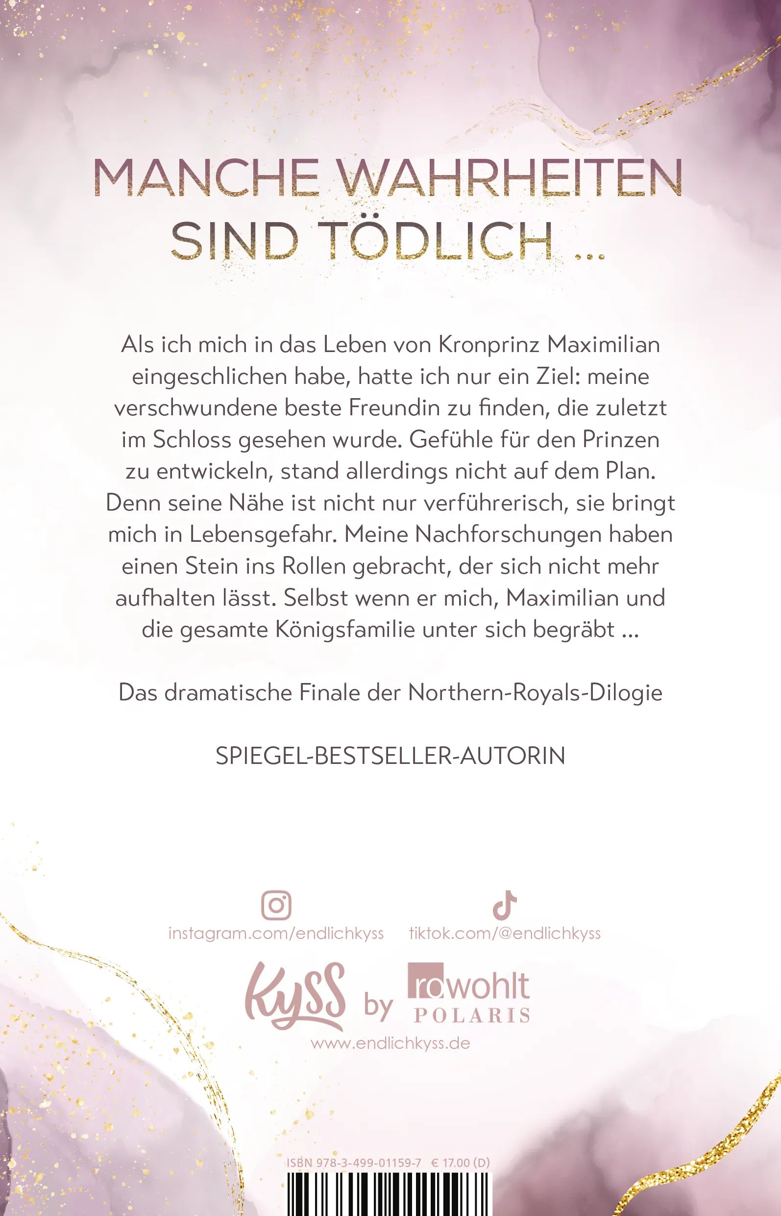 Buchrückseite von 'Broken Prince' mit Klappentext - Paperback