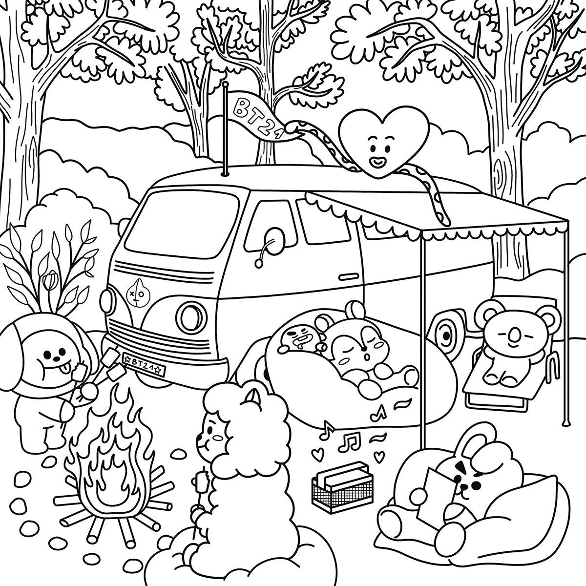 Detailansicht: BT21 Color the Universe (Taschenbuch)