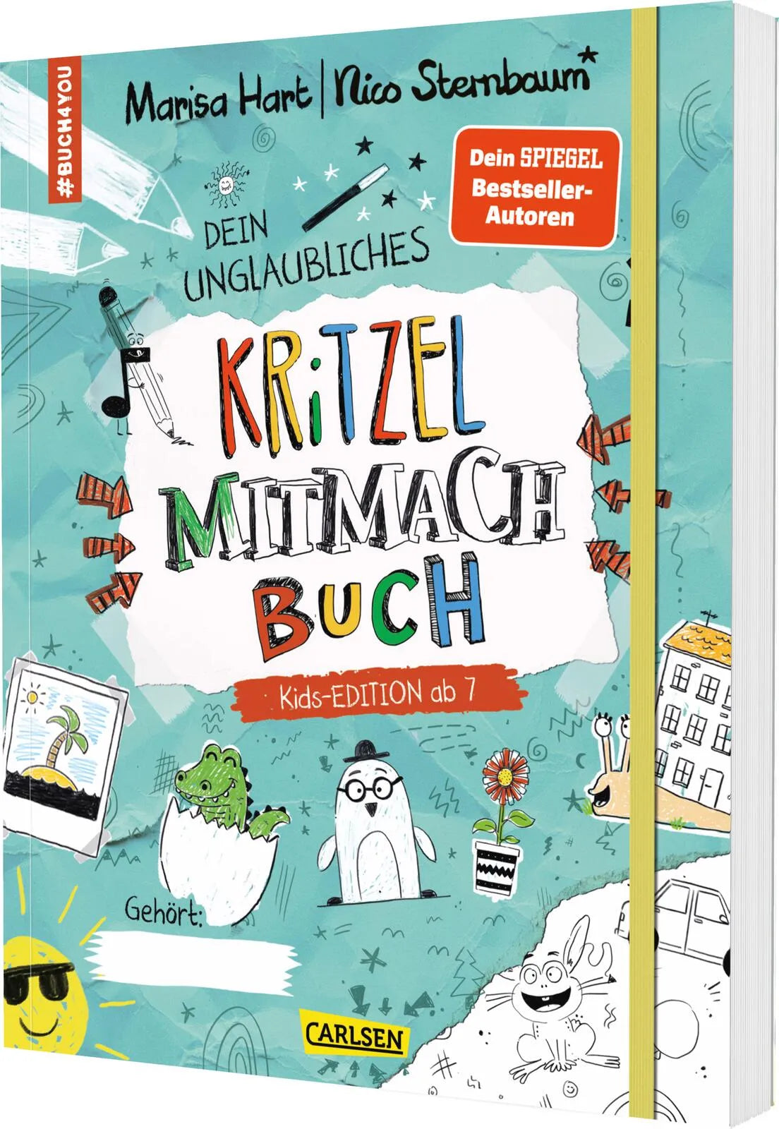 Buchcover von '#buch4you: Dein unglaubliches Kritzel-Mitmach-Buch' - Taschenbuch von Marisa Hart