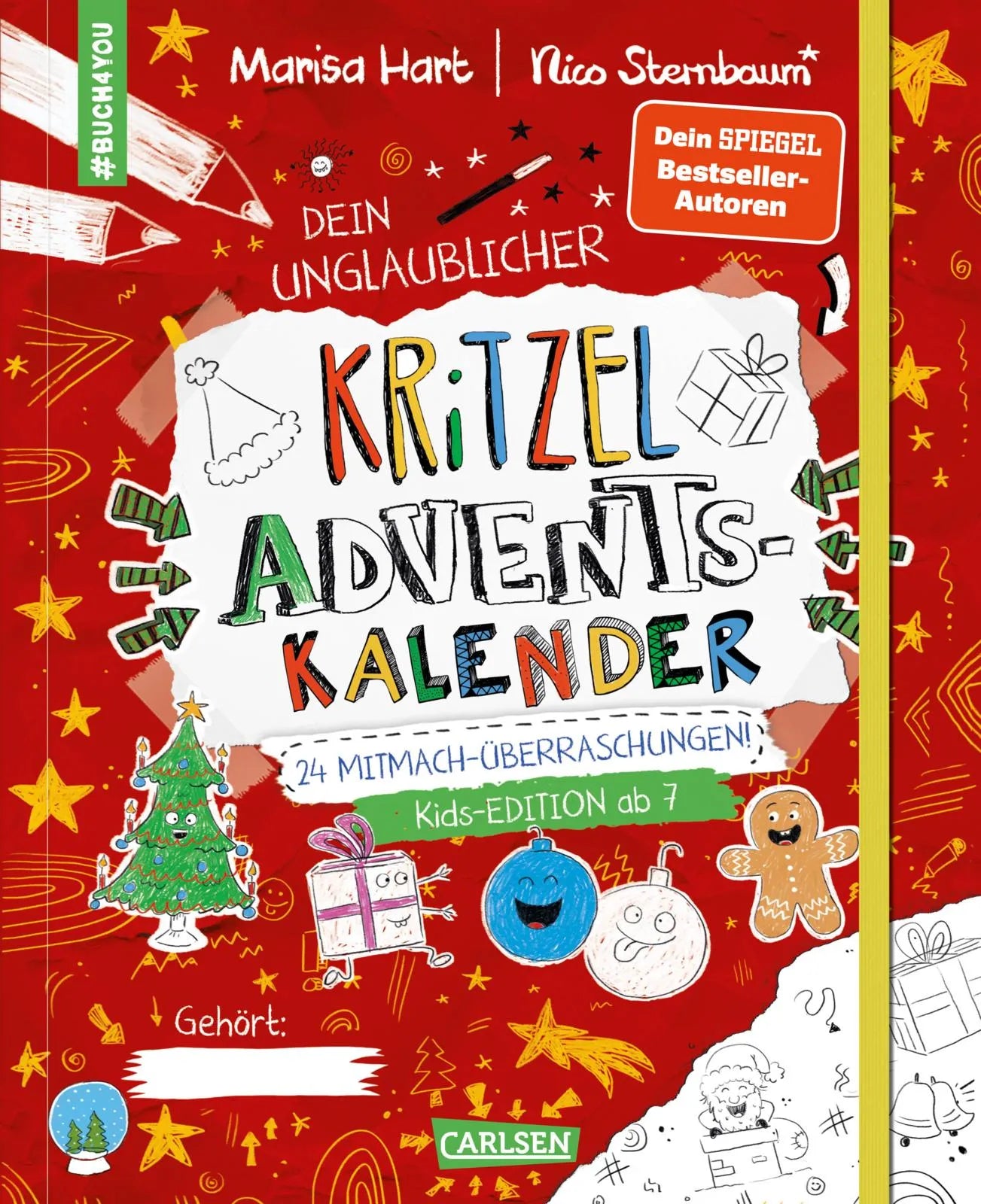 Buchcover von '#buch4you: Kritzel-Mitmach-Adventskalender' - Taschenbuch von Marisa Hart