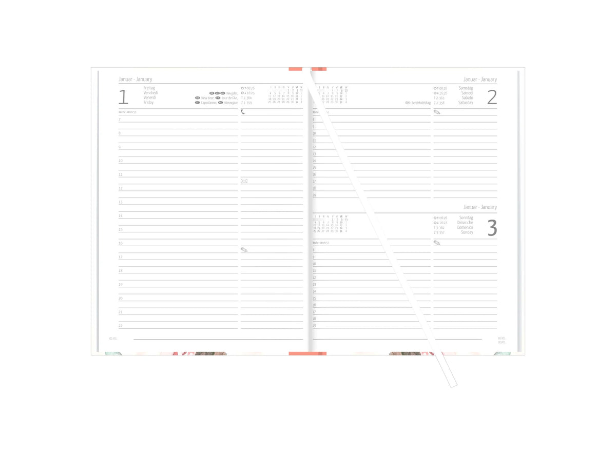 Buchkalender Style Roses 2027 – Ansicht