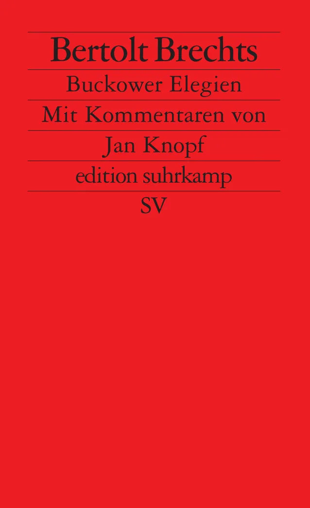 Buchcover von 'Buckower Elegien' - Taschenbuch von Bertolt Brecht