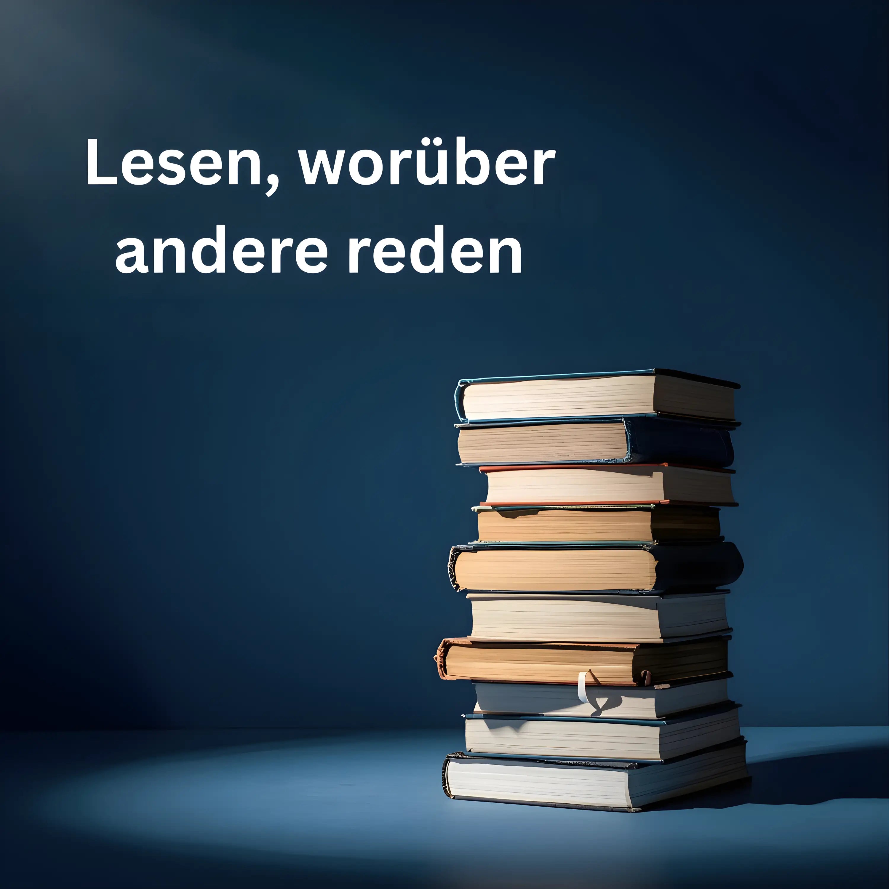 Stapel von Büchern im Rampenlicht für die Bücher Kollektion über aktuelle Bestseller und Trends.