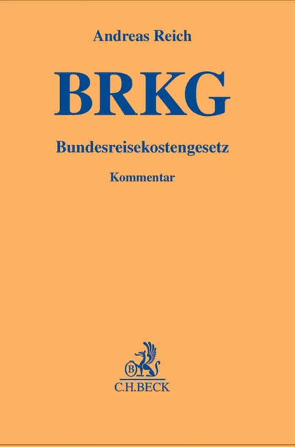 Buchcover von 'Bundesreisekostengesetz. BRKG' - Gebundene Ausgabe von Andreas Reich