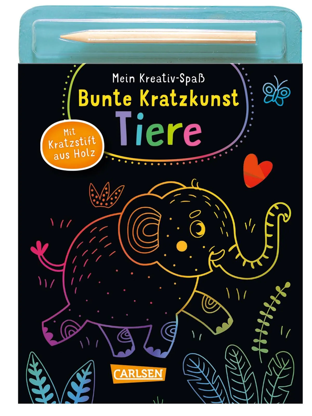 Cover: Bunte Kratzkunst: Tiere (Taschenbuch) von Elizabeth Golding