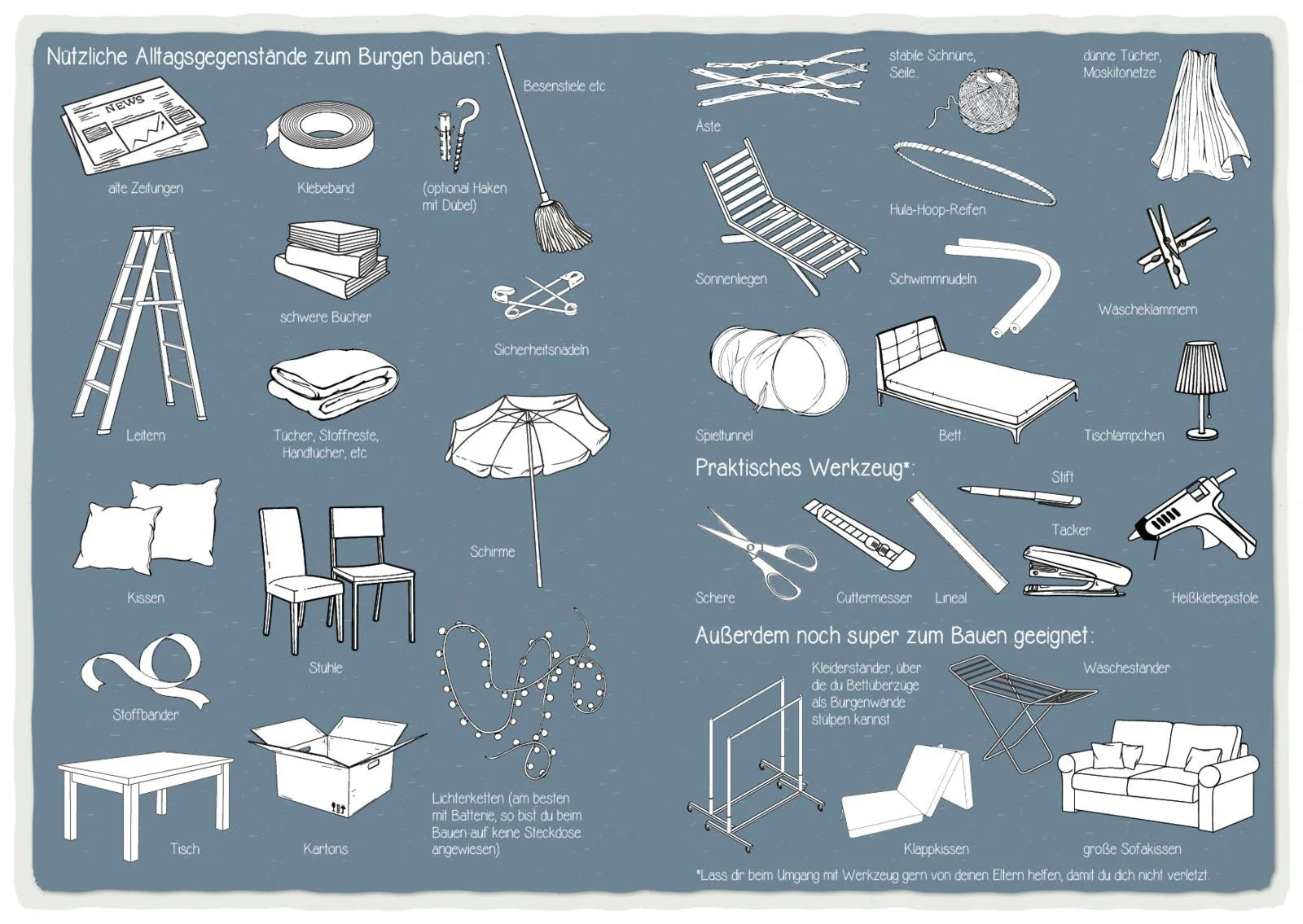Innenansicht von 'Burgen bauen' - Taschenbuch