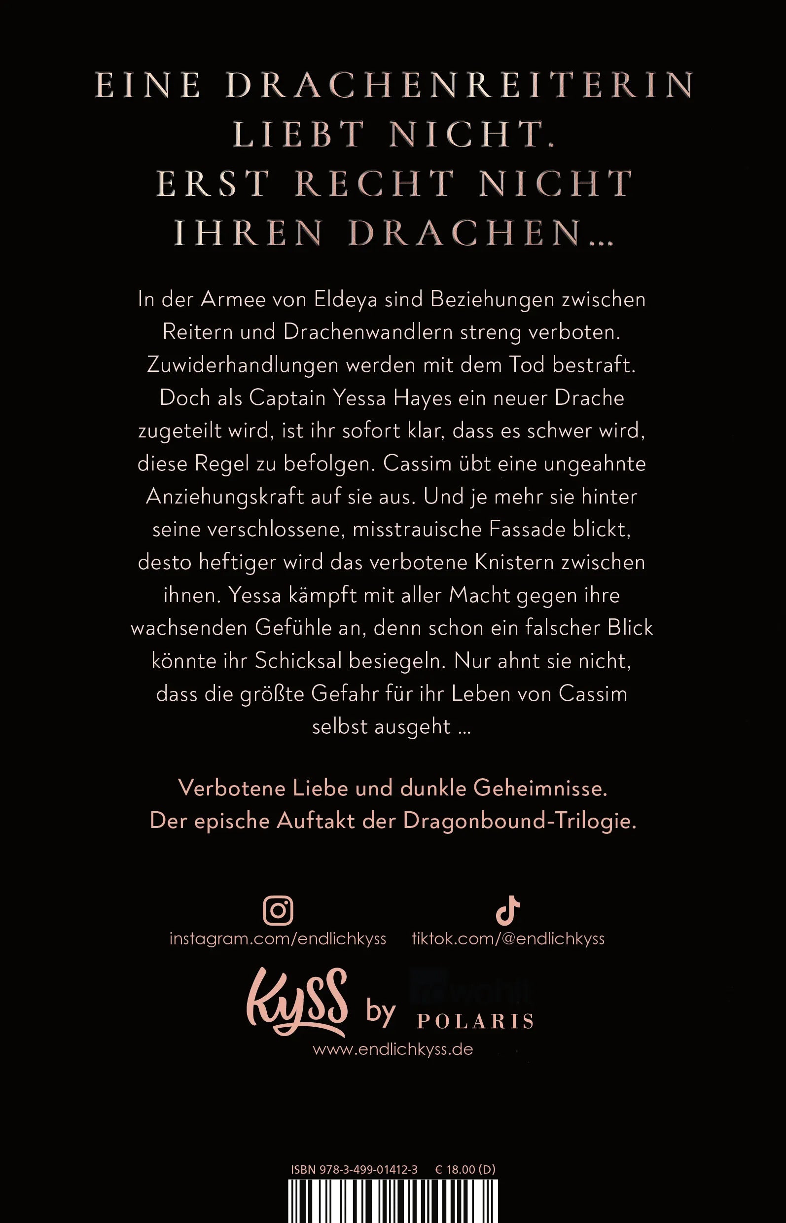 Buchrückseite von 'Burning Crown' mit Klappentext - Paperback
