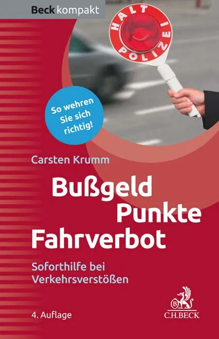 Buchcover von 'Bußgeld, Punkte, Fahrverbot' - Taschenbuch von Carsten Krumm