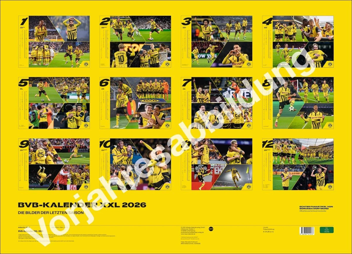 BVB Edition Kalender 2027 – Ansicht