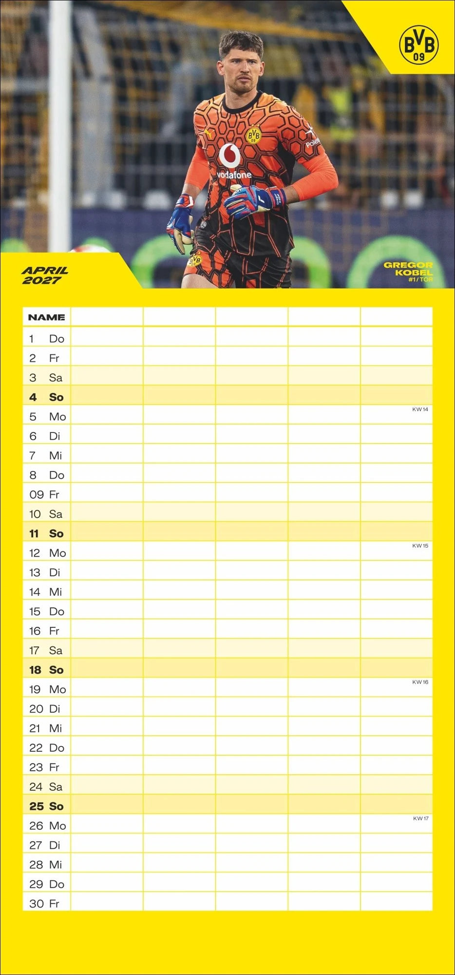 BVB Familienplaner 2027 – Ansicht