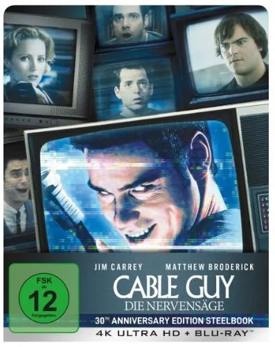 4K UHD Blu-ray-Cover: Cable Guy - Die Nervensäge. Regie: Ben Stiller