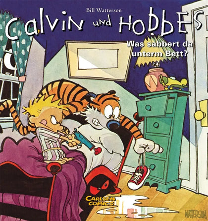 Buchcover von 'Calvin und Hobbes 2: Was sabbert da unter dem Bett?' - Taschenbuch von Bill Watterson