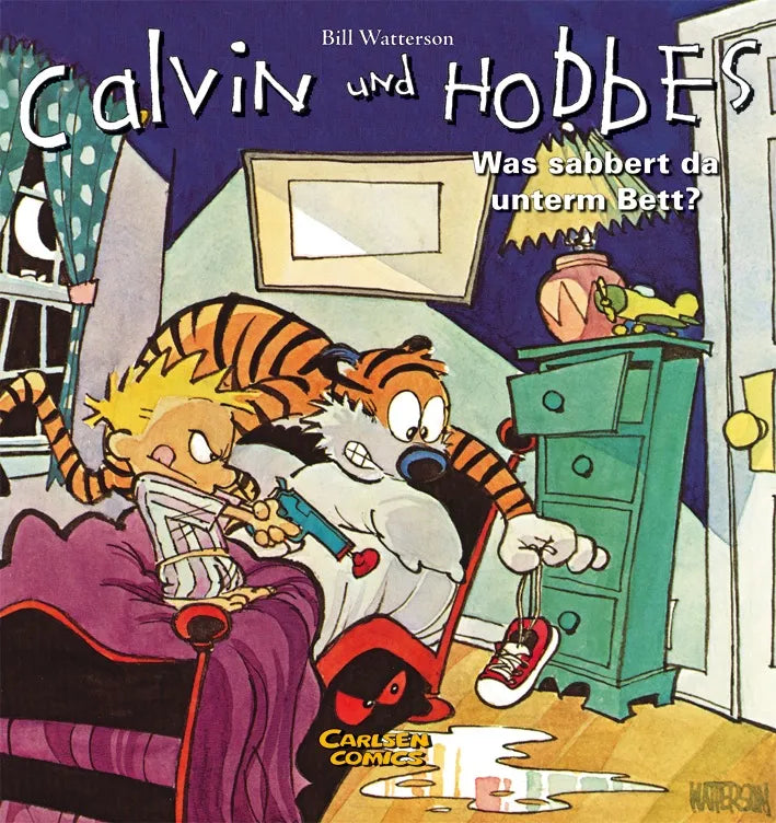 Buchcover von 'Calvin und Hobbes 2: Was sabbert da unter dem Bett?' - Taschenbuch von Bill Watterson