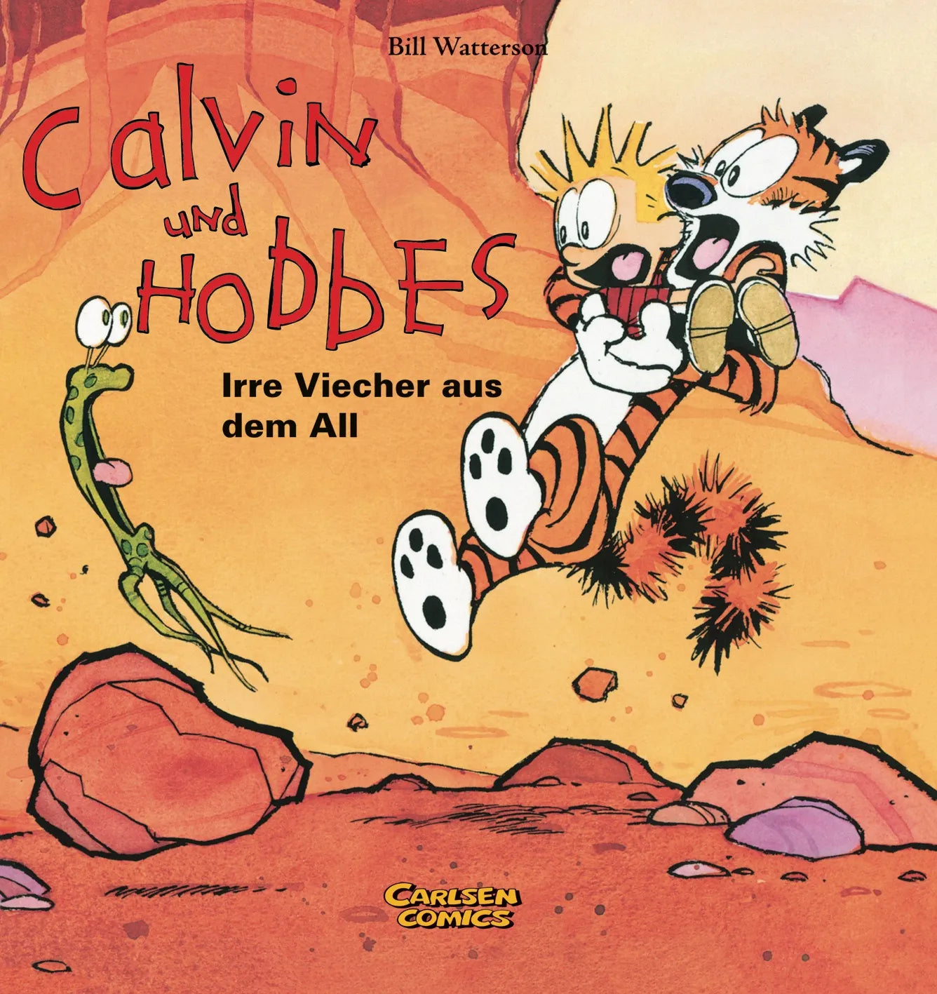 Buchcover von 'Calvin und Hobbes 4: Irre Viecher aus dem All' - Taschenbuch von Bill Watterson