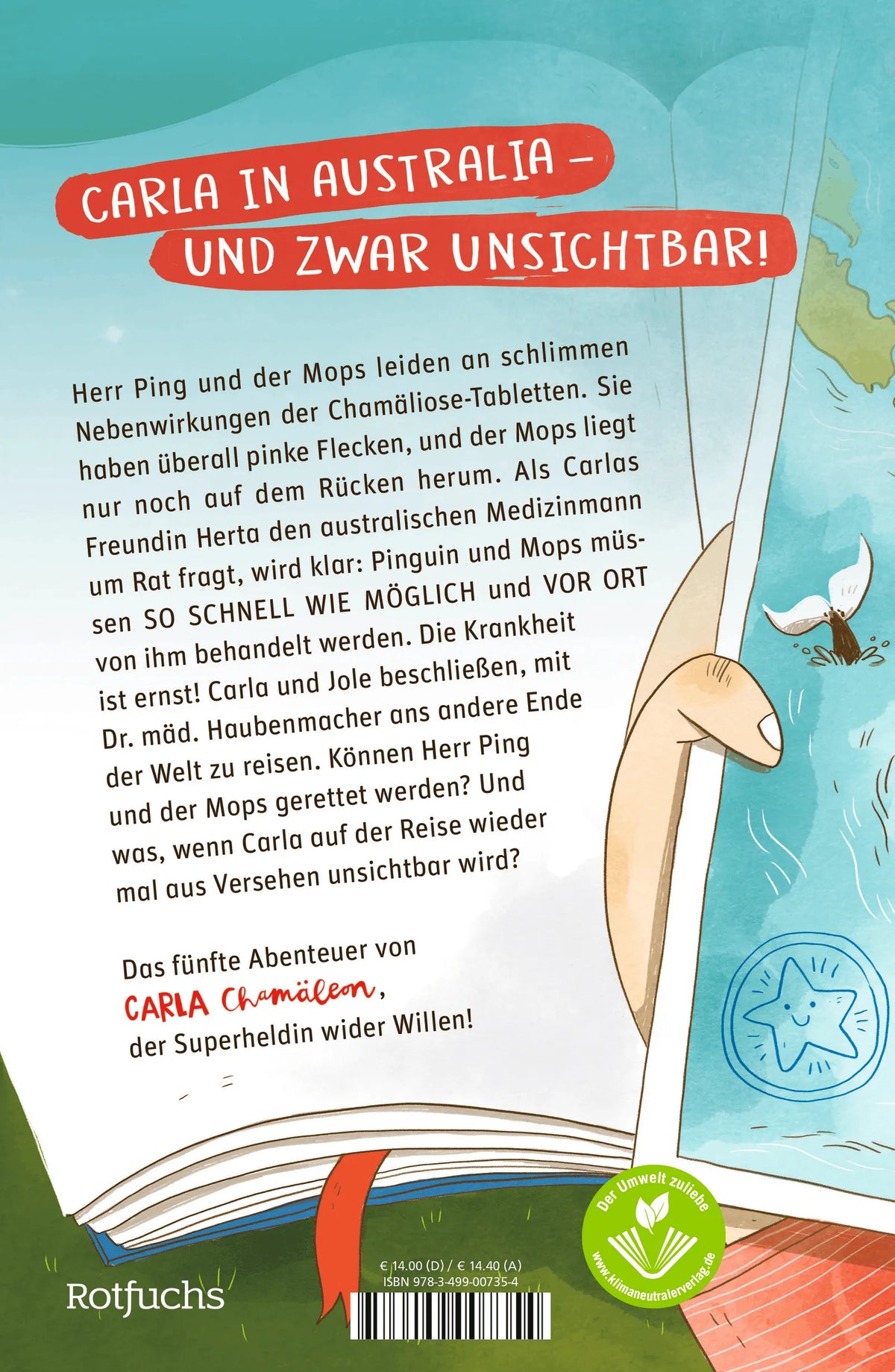 Rückseite: Carla Chamäleon: Reisefieber (Hardcover)
