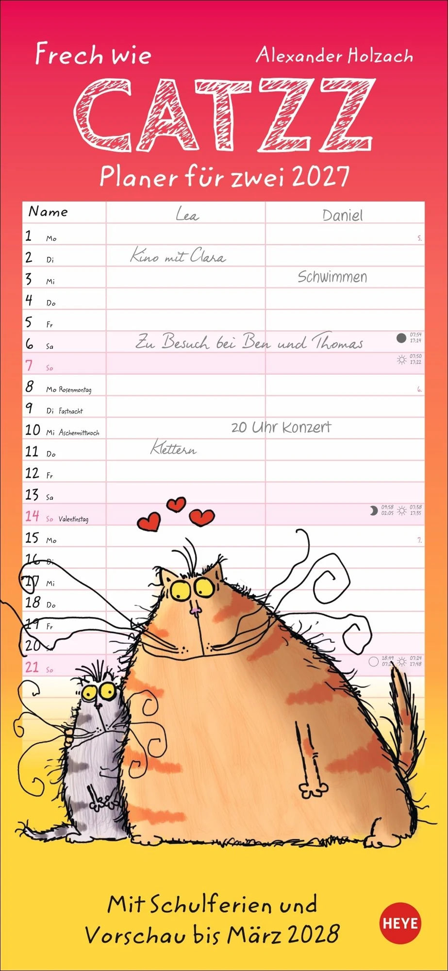 Wandkalender: Catzz Planer für zwei 2027