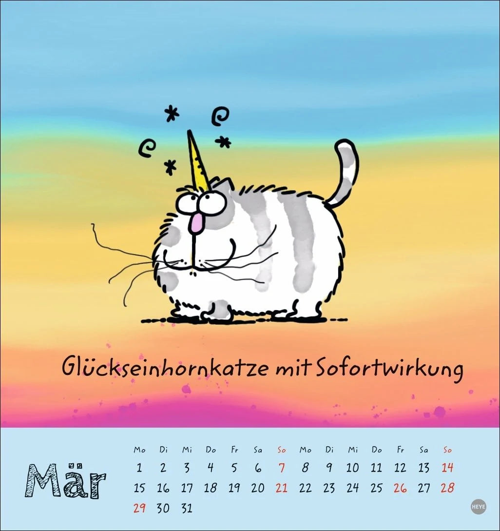 Catzz Postkartenkalender 2027 – Ansicht