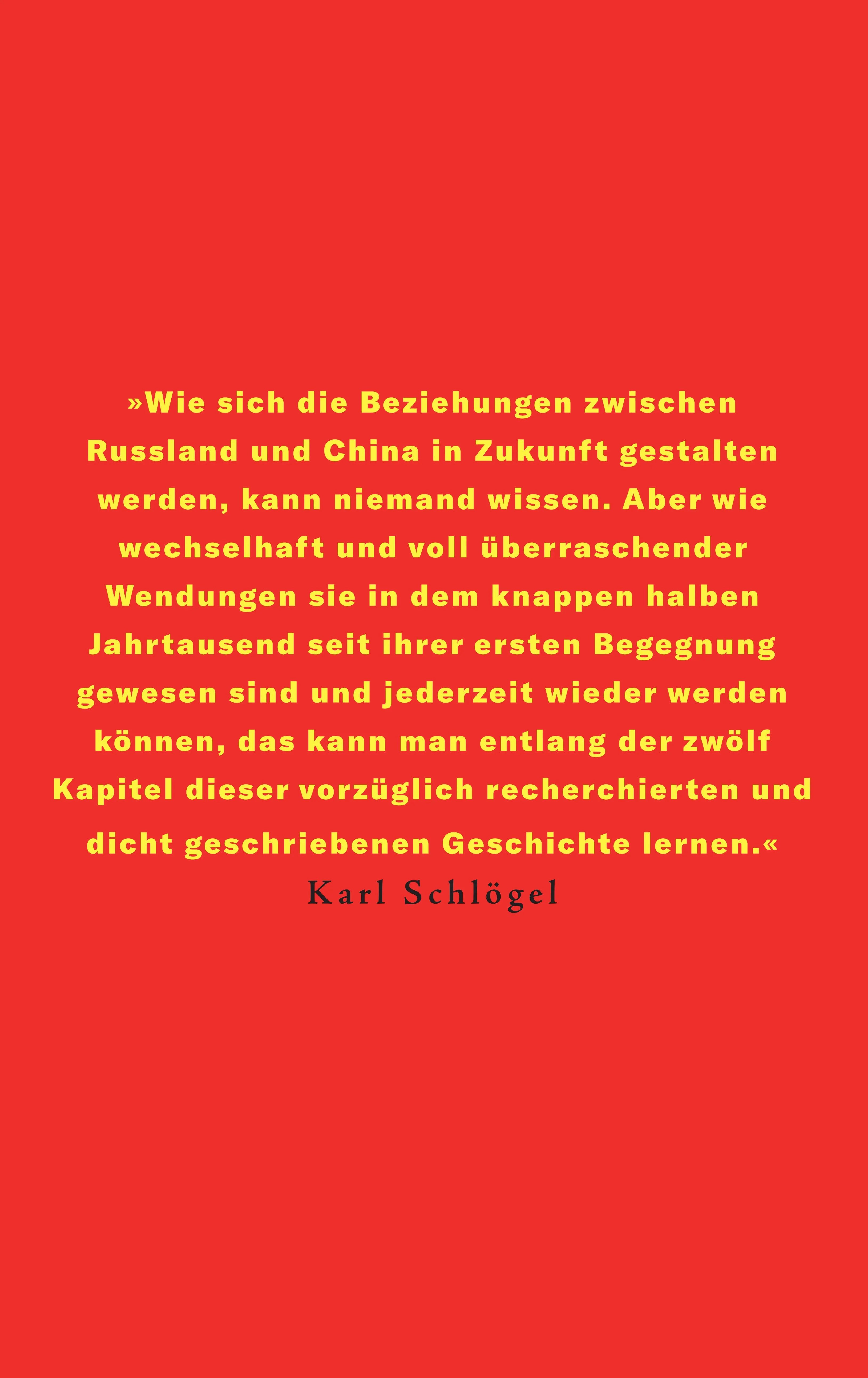 Buchrückseite von 'China und Russland' mit Klappentext - Gebundene Ausgabe