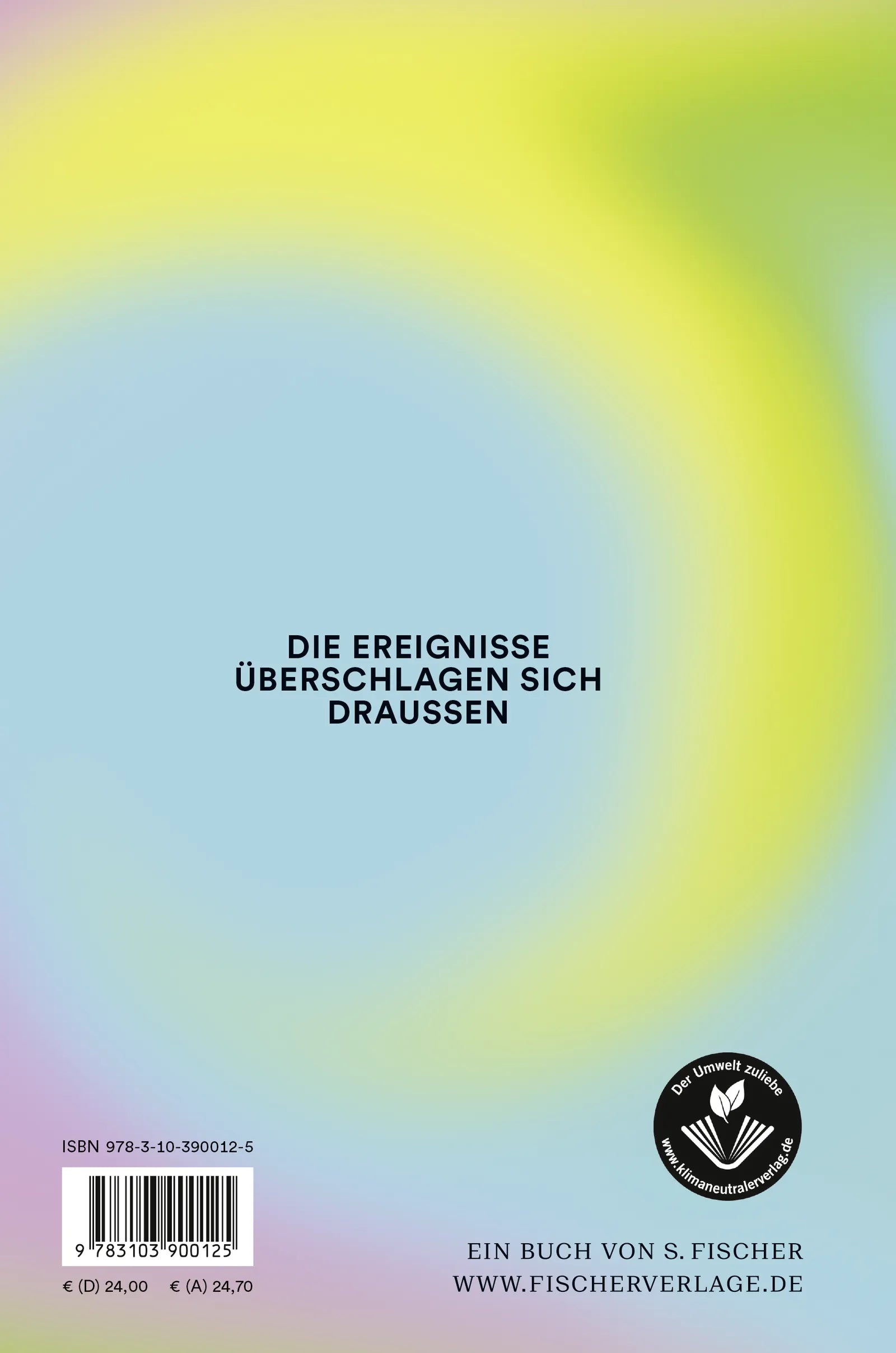 Buchrückseite von 'Chora' mit Klappentext - Gebundene Ausgabe