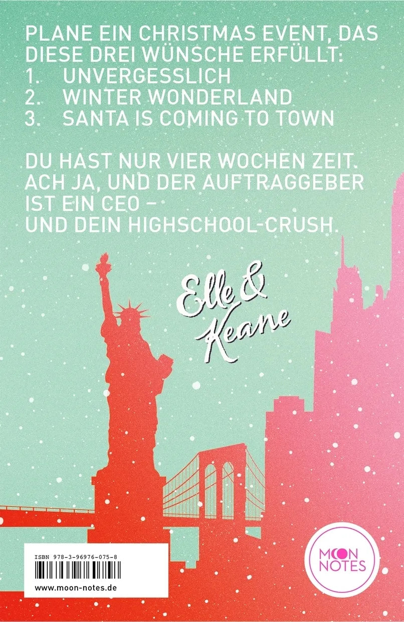 Buchrückseite von 'Christmas, Love and other Disasters' mit Klappentext - Paperback