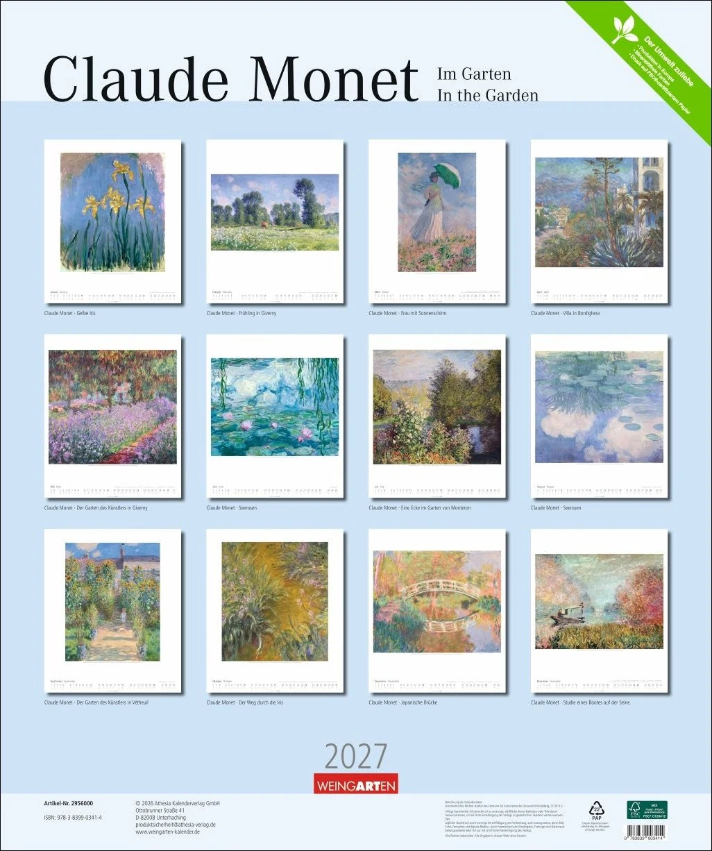 Claude Monet Im Garten Kalender 2027 - Im Garten – Ansicht