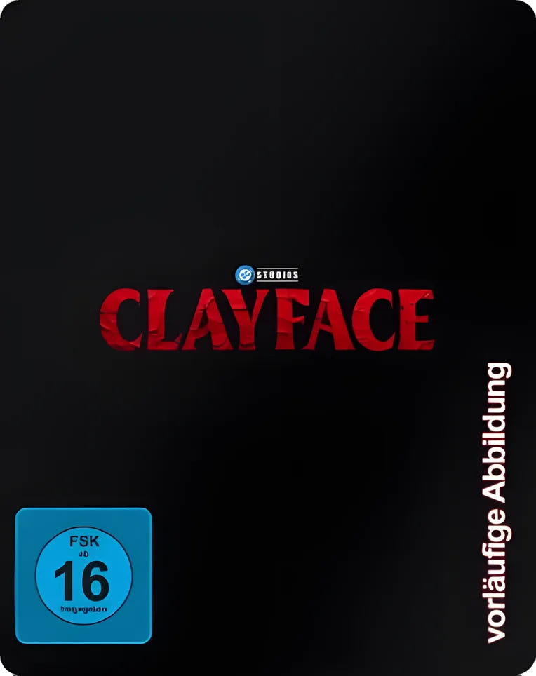 4K UHD Blu-ray-Cover: Clayface - Steelbook. Regie: James Watkins. Vorläufiges PLAION-Cover; finale Abbildung folgt