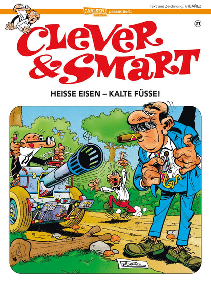 Buchcover von 'Clever und Smart 21: Heiße Eisen - kalte Füße!' - Taschenbuch von Francisco Ibáñez