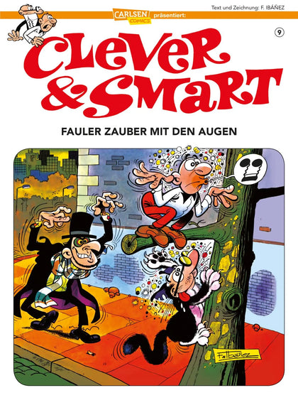 Buchcover von 'Clever und Smart 9: Fauler Zauber mit den Augen' - Taschenbuch von Francisco Ibáñez