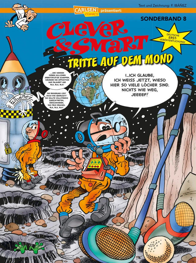 Buchcover von 'Clever und Smart Sonderband 8: Tritte auf dem Mond' - Taschenbuch von Francisco Ibáñez