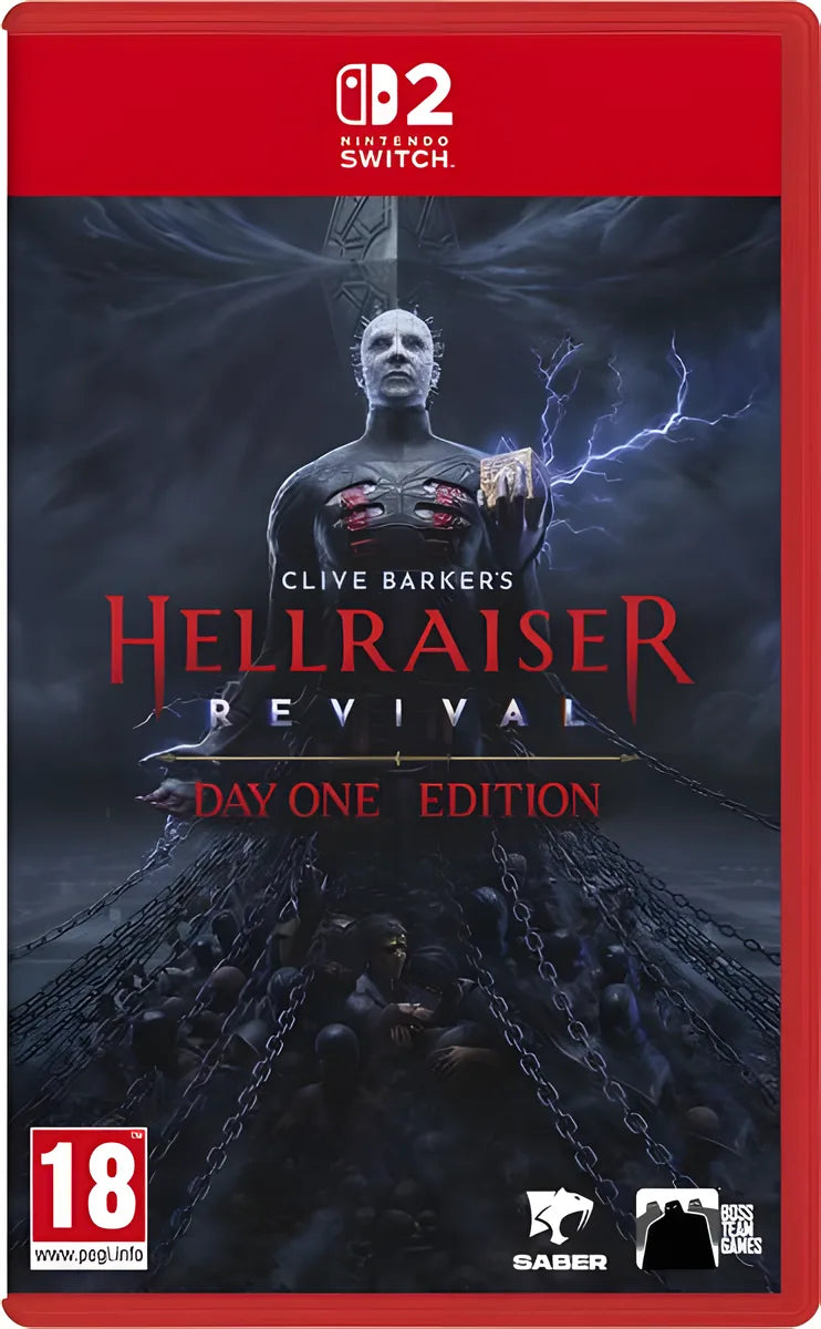Cover: Clive Barker's Hellraiser: Revival - Day One Edition PEGI für Nintendo Switch 2. Publisher: Saber Interactive