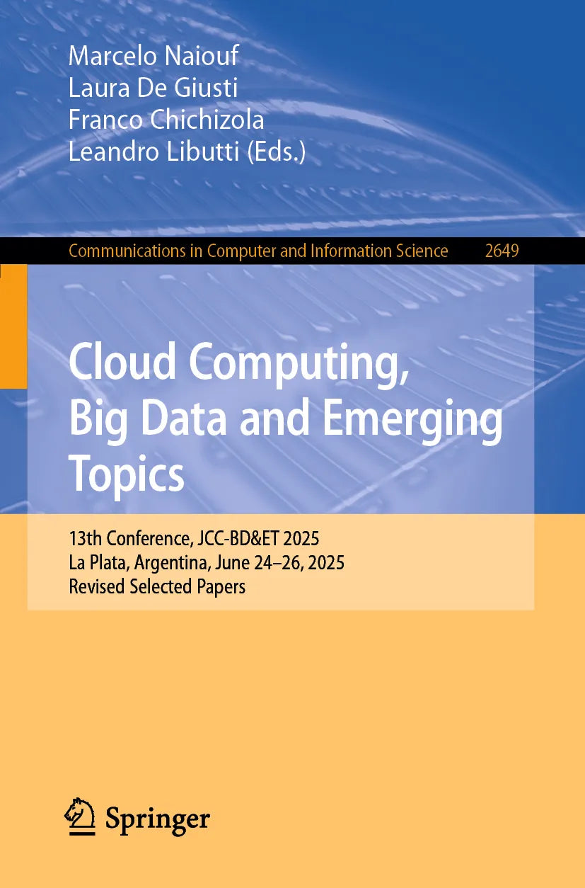 Cover: Cloud Computing, Big Data and Emerging Topics (E-Book)
