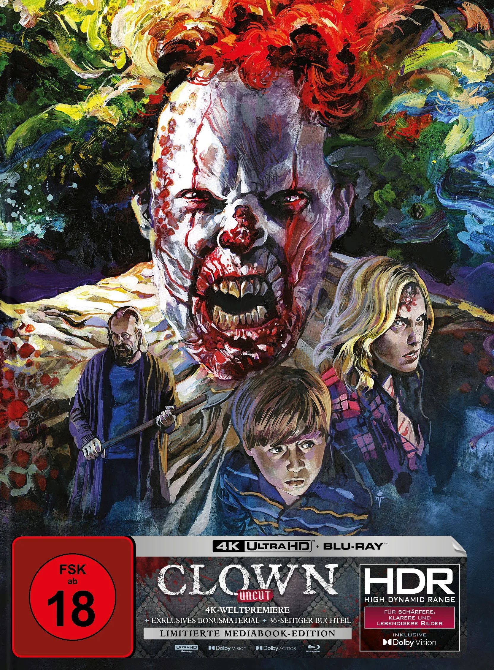 4K UHD Blu-ray-Cover: Clown | Limitierte Mediabook-Edition (4K Ultra HD Blu-ray + Blu-ray) | Cover A. Regie: Jon Watts