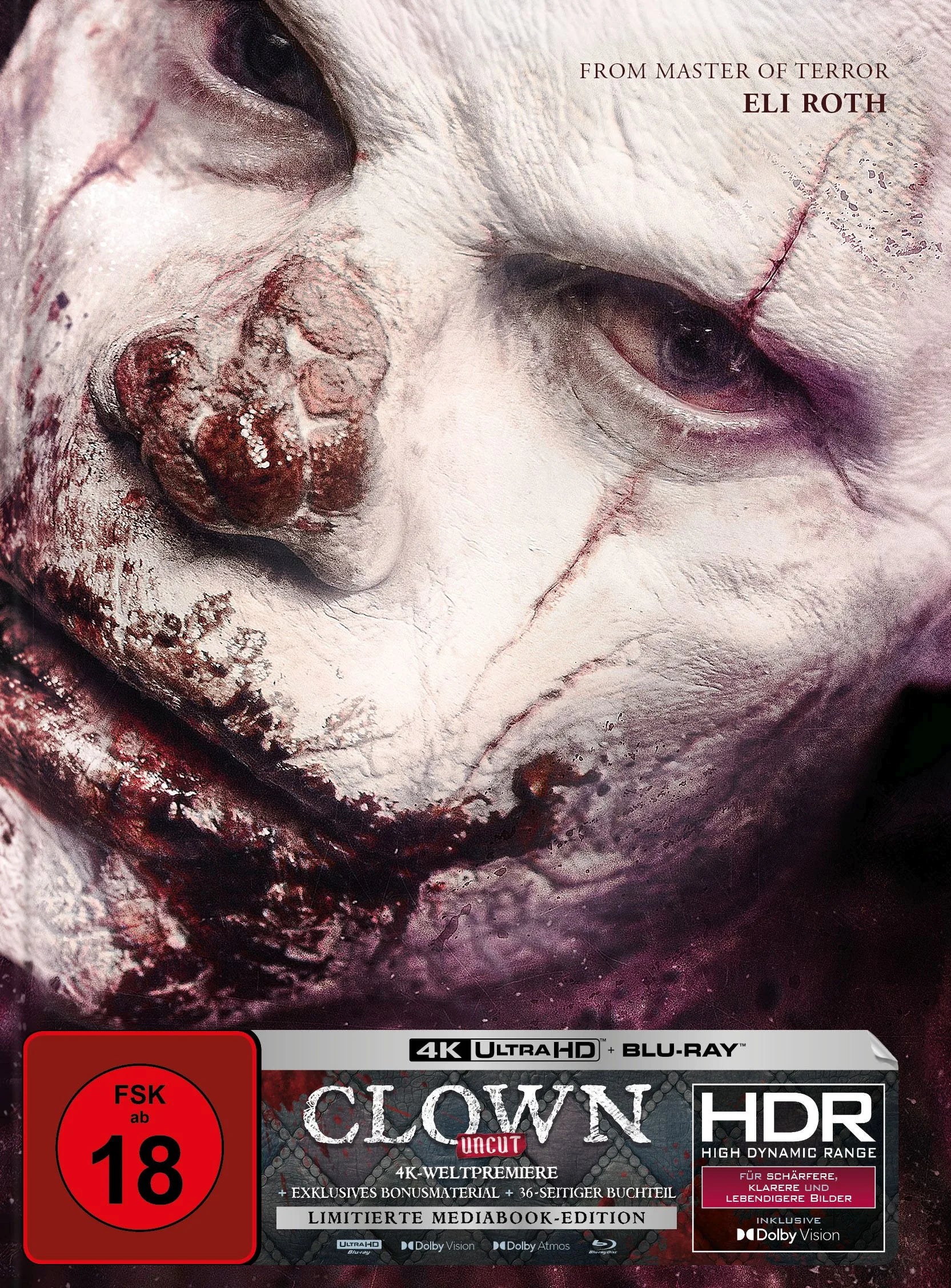 4K UHD Blu-ray-Cover: Clown | Limitierte Mediabook-Edition (4K Ultra HD Blu-ray + Blu-ray) | Cover D. Regie: Jon Watts