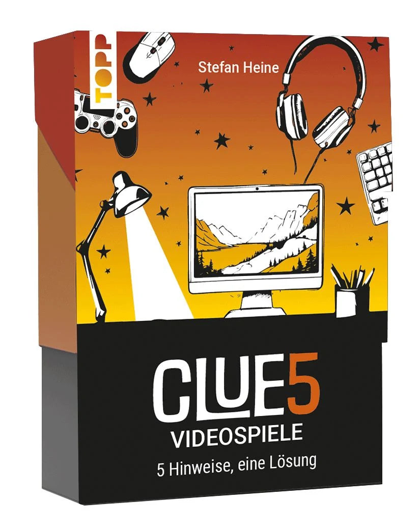Quizspiel: CLUE5 #Videospiele. 5 Hinweise, nur eine Lösung. Das Trend-Quiz für deine Tasche