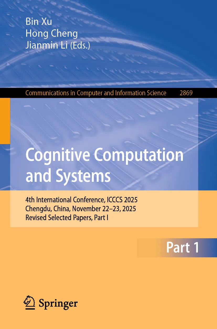 Cover: Cognitive Computation and Systems (E-Book) von Bin Xu