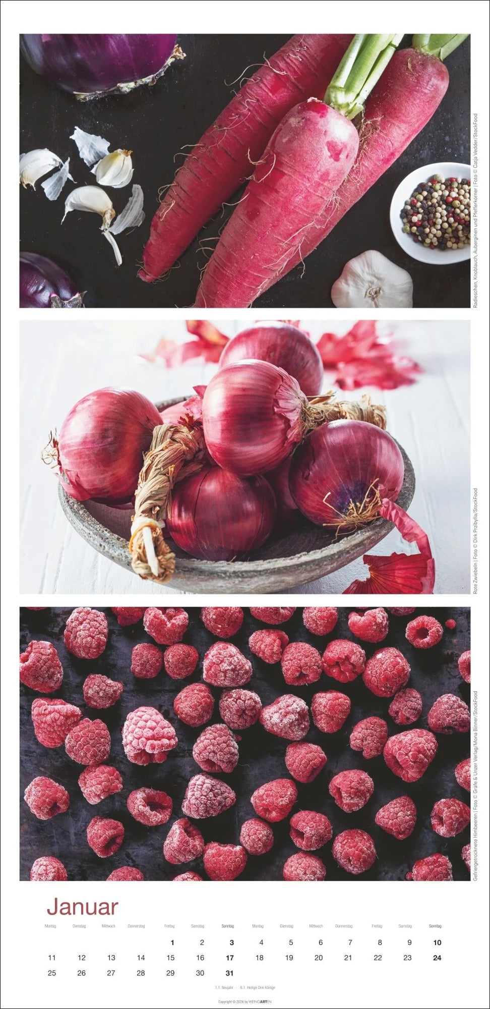 Colours of Food Kalender 2027 – Ansicht