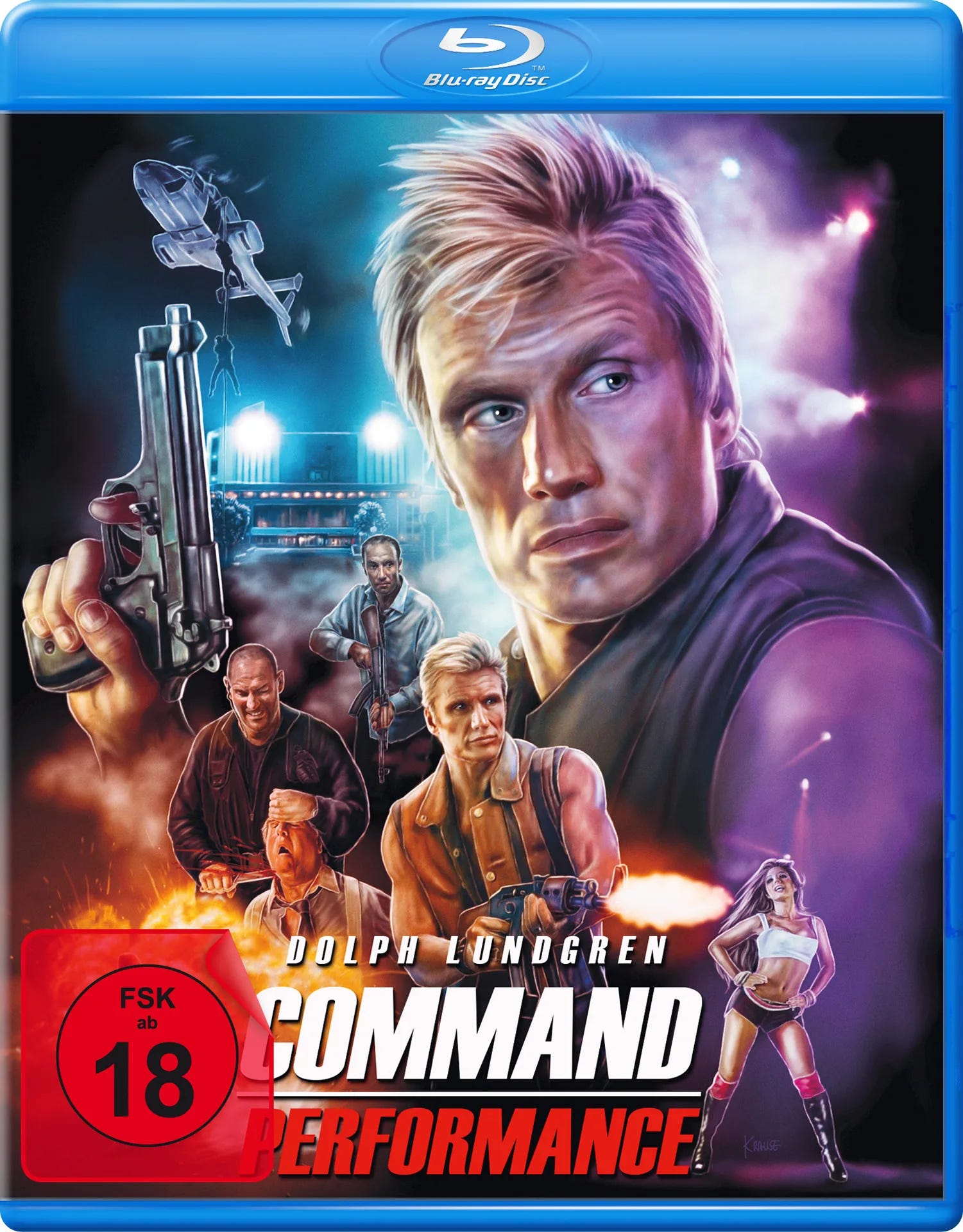 Blu-ray-Cover: Command Performance (uncut) Blu-ray. Regie: Dolph Lundgren
