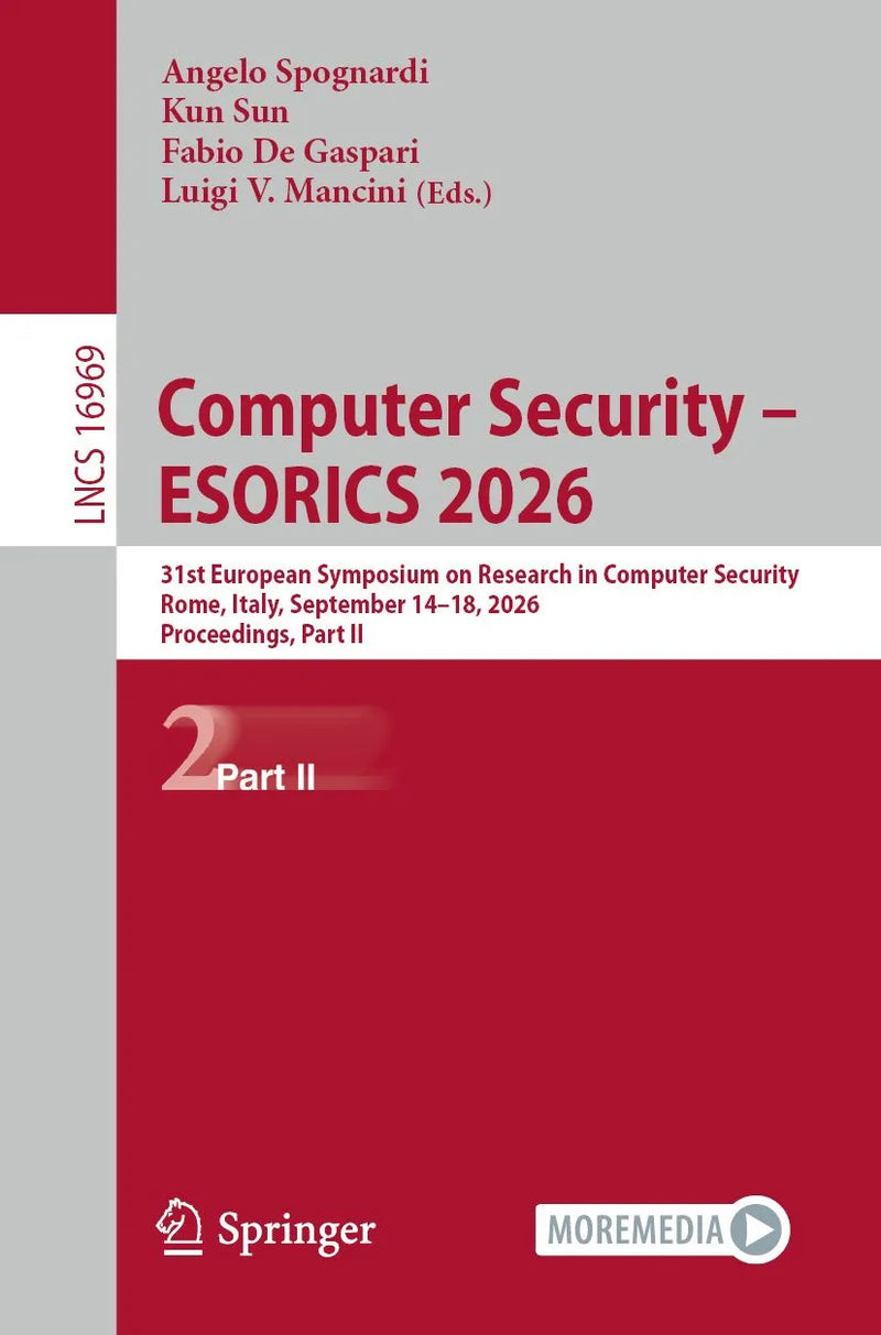 Computer Security - ESORICS 2026