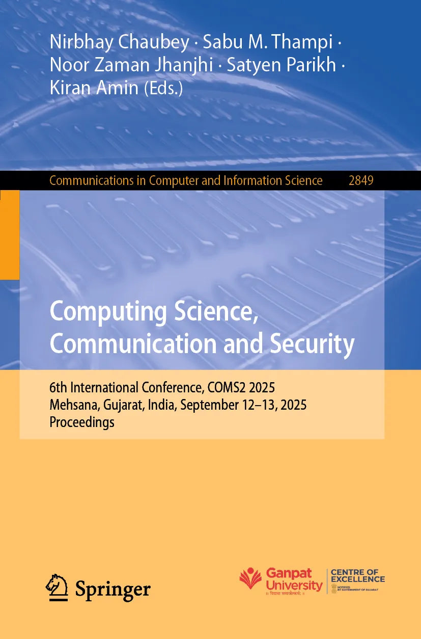Cover: Computing Science, Communication and Security (E-Book)