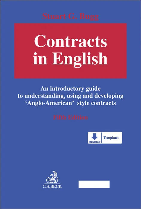 Buchcover von 'Contracts in English' - Gebundene Ausgabe von Stuart G. Bugg