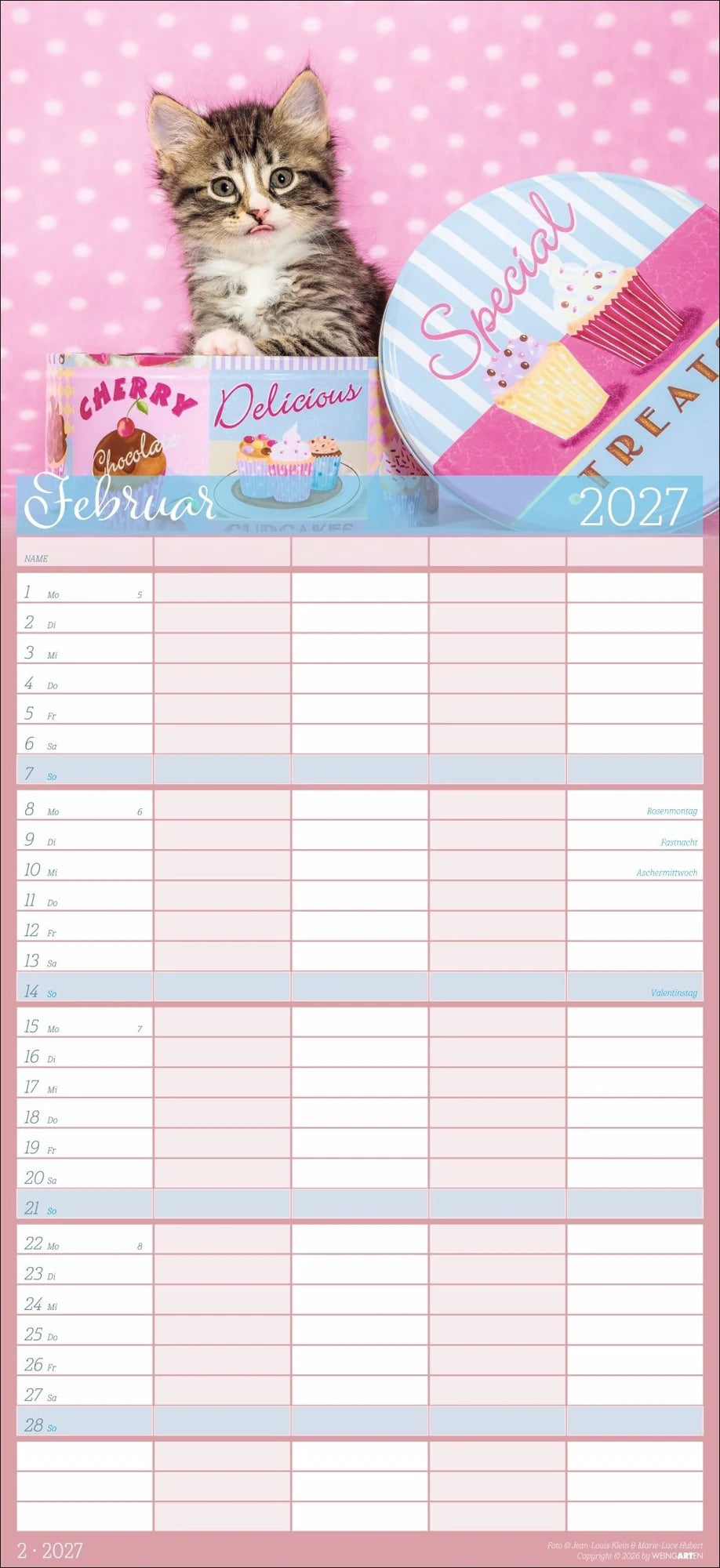 Cool Cats Familienplaner 2027 – Ansicht