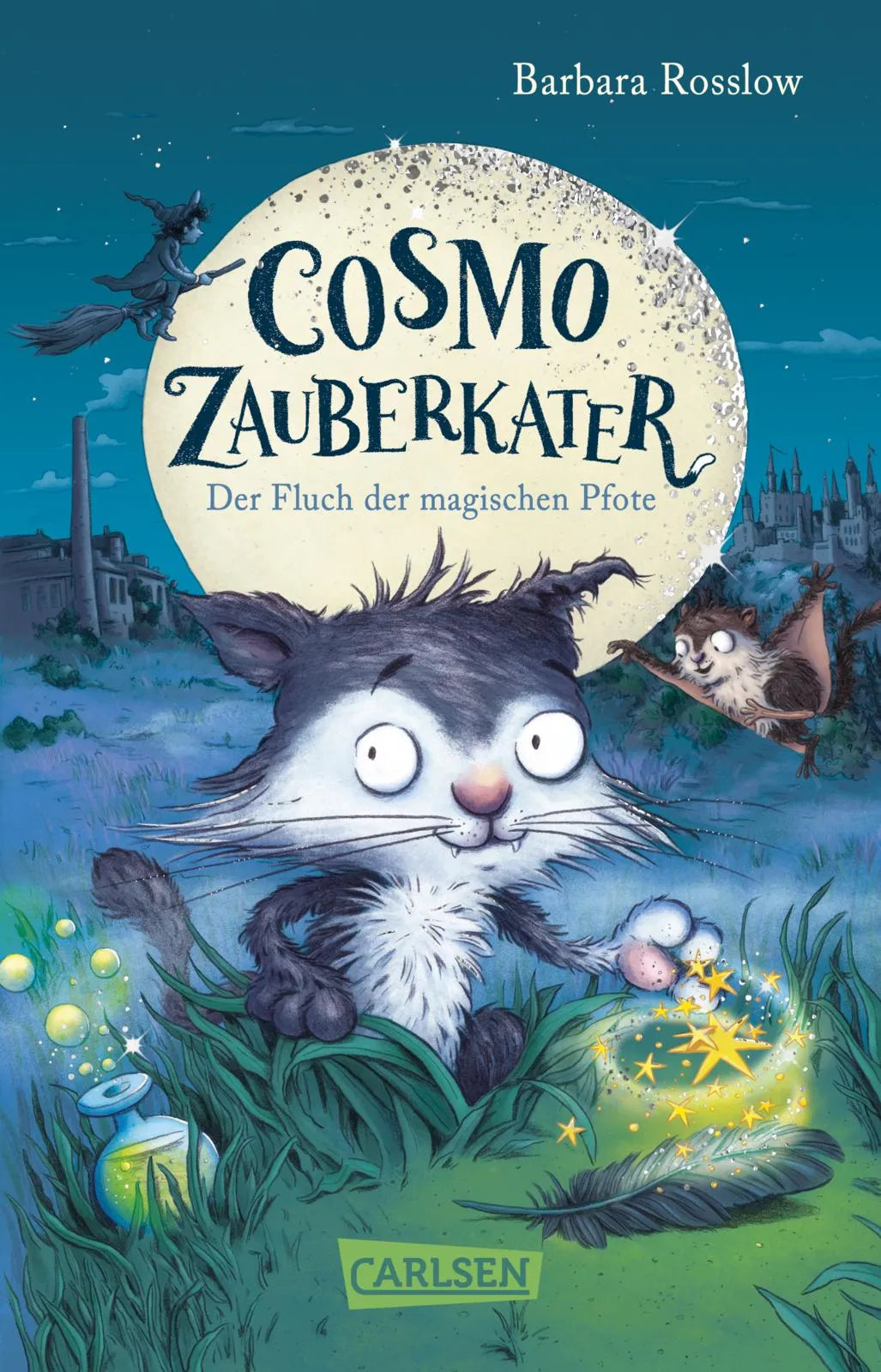 Buchcover von 'Cosmo Zauberkater 1: Der Fluch der magischen Pfote' - Taschenbuch von Barbara Rosslow