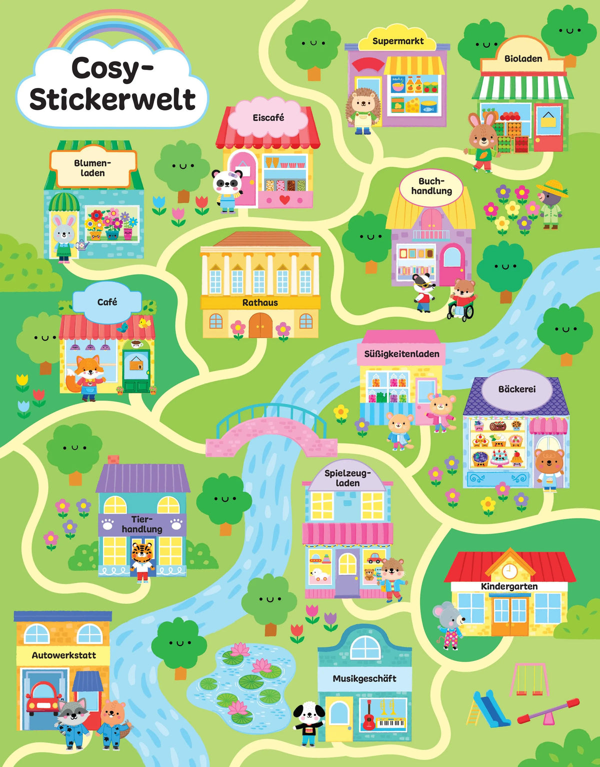 Detailansicht: Cosy-Stickerwelt: Ein Tag im Blumenladen (Taschenbuch)